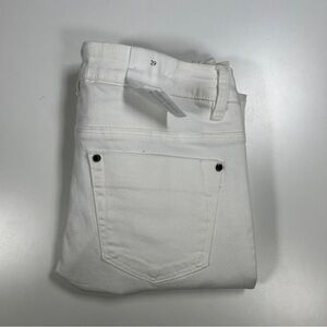 A Loves A Jeans Womens 27 Button Front Ankle Skinny White NWT